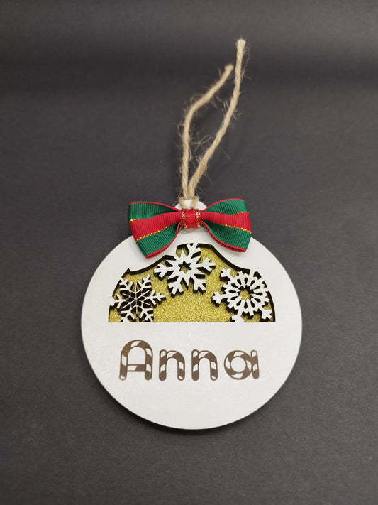 BOLA DE NAVIDAD NIEVE PERSONALIZADA