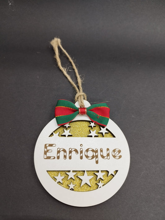 BOLA DE NAVIDAD  ESTRELLA PERSONALIZADA