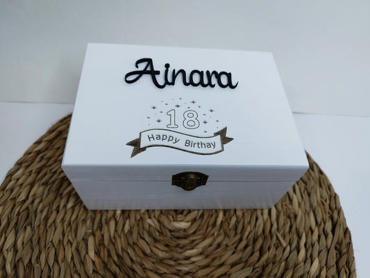 Caja de madera personalizada, regalos para cumpleaños personalizados, regalo cumpleaños