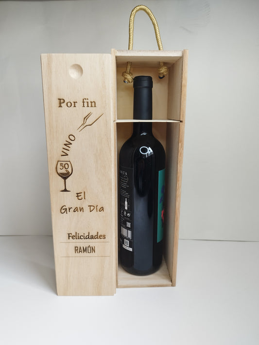 Caja de vino personalizada